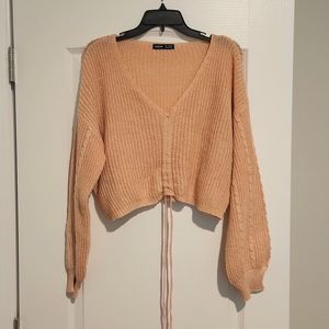 Juniors sweater crop top